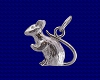 Sterling Silver Rat charm
